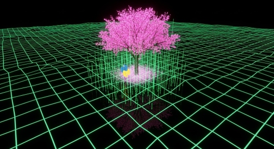 Make a Tree with falling Flowers